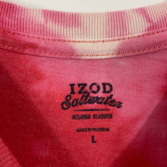 Izod Surf Graphic Bleached Tie Dye T-Shirt - Unisex Large - Picture 3 of 4